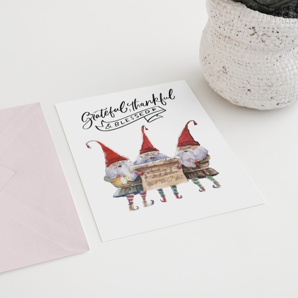 Wall Art Watercolor Christmas Illustration Print Poster Card Unframed - Picture 5 of 6